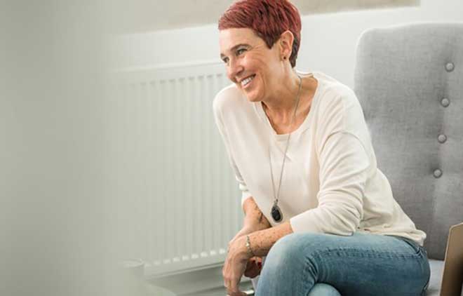 Nadine Pötz in einer persönlichen Coaching-Situation.